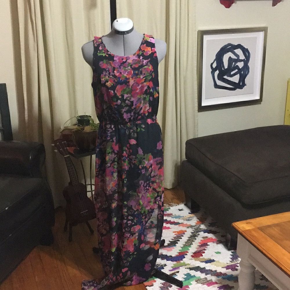 Walter Baker Beautiful Floral Maxi Dress Size Medium